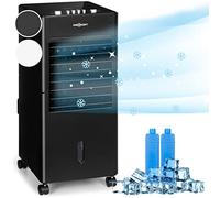 OneConcept Condizionatore Portatile Senza Tubo 65W 3 in 1, Umidificatore, Climatizzatore Portatile Silenzioso, Ventilatore Aria Fredda, Raffrescatore d’Aria 360m³/h, Serbatoio da 6L, Timer 2 Ore