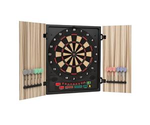OneConcept Dartmaster 180 - Freccette, Tiro al Bersaglio, Freccette al Bersaglio Elettronico, 8 Giocatori, Avversario Virtuale, 9 Pulsanti, Indicatori LED, Punte Soft, 2 Porte