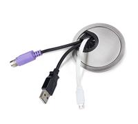 OneConcept Set da 2 passacavi, 60 mm, metallo, guarnizione a setola