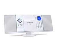 OneConcept V-12 Mini impianto stereo Hi Fi con lettore CD MP3 (USB, SD, AUX IN, radio AM / FM) bianco