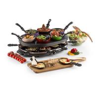 OneConcept Woklette 1200W Raclette Grill 8 Persone Nero