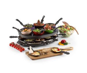 OneConcept Woklette 1200W Raclette Grill 8 Persone Nero