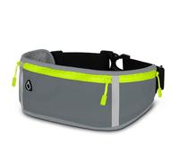 ONEFLOW Active Pro - Cintura da corsa per CAT S75, con 3 scomparti, traspirante, per jogging, cellulare, impermeabile, per corsa, colore: Grigio