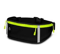 ONEFLOW Active Pro - Cintura da corsa per Crosscall Core X5 con 3 scomparti, traspirante, per sport, per jogging, cellulare, impermeabile, per corsa, colore nero
