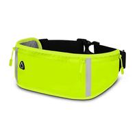 ONEFLOW Active Pro - Cintura da corsa per Doro 8200, con 3 scomparti, traspirante, per jogging, cellulare, impermeabile, per corsa, colore: Verde