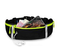 ONEFLOW Active Pro - Cintura da corsa per HMD Pulse/Pulse Plus, con 3 scomparti, traspirante, per sport, per jogging, cellulare, impermeabile, per corsa, colore: Nero