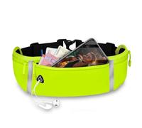 ONEFLOW Active Pro - Cintura da corsa per HMD Pulse/Pulse Plus, con 3 scomparti, traspirante, per sport, per jogging, cellulare, impermeabile, per corsa, colore: verde