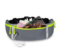 ONEFLOW Active Pro - Cintura da corsa per Samsung a partire da S24, con 3 scomparti, traspirante, per lo sport, per il jogging, il cellulare, il marsupio, impermeabile, per la corsa, Clear Mind