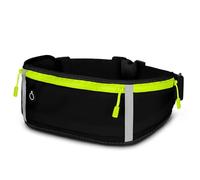 ONEFLOW Active Pro - Cintura da corsa per Samsung Galaxy A35 5G, con 3 scomparti, traspirante, per lo sport, per il jogging, il cellulare, impermeabile, per la corsa, colore: Nero