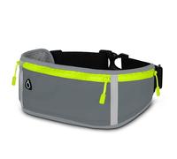 ONEFLOW Active Pro - Cintura da corsa per Samsung Galaxy A54 5G, con 3 scomparti, traspirante, per lo sport, per il jogging, il cellulare, impermeabile, per la corsa, colore grigio