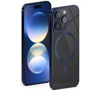 ONEFLOW Aura Case per iPhone 16 Pro Max Custodia Compatibile con MagSafe, Custodia con Protezione per Fotocamera, Custodia per Ricarica Senza Fili Induttiva, Custodia in Silicone Trasparente Blu