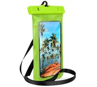 ONEFLOW Beach Bag per Honor 90 Lite Custodia impermeabile con touch e fotocamera finestra, custodia subacquea per viaggi, nuoto con cinturino e nastro per tracolla, verde