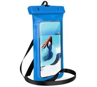 ONEFLOW Beach Bag per Honor Magic8 Pro, custodia impermeabile con touch e fotocamera finestra, custodia subacquea, per viaggi, nuoto con cinturino e nastro per tracolla, blu