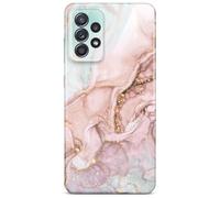 ONEFLOW Bliss - Cover per Samsung Galaxy A52/A52s 5G, effetto marmorizzato, con protezione per fotocamera, motivo glitterato, colore: Rosa e grigio
