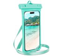 ONEFLOW Borsa da spiaggia per OnePlus Nord CE 6, custodia impermeabile con touch e finestra per fotocamera, custodia subacquea per viaggi, nuoto, con cinturino e cordino da appendere, turchese
