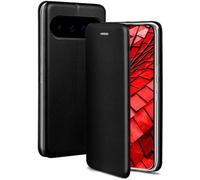ONEFLOW Business Case per Google Pixel 11, custodia pieghevole con funzione leggio, sottile, in pelle PU, con scomparto per carte di credito, custodia protettiva a 360°, nero