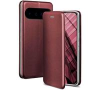 ONEFLOW Business Case per Google Pixel 11, custodia pieghevole con funzione leggio, sottile, in pelle PU, con scomparto per carte di credito, custodia protettiva a 360°, rosso vino