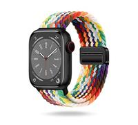 ONEFLOW Casual Loop - Cinturino compatibile con Apple Watch 10 (46 mm), cinturino intrecciato elastico, in tessuto di nylon, chiusura magnetica, sportivo, per iWatch, unisex, colorato