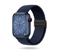 ONEFLOW Casual Loop - Cinturino compatibile con Apple Watch 7 (41 mm), cinturino intrecciato elastico, in tessuto di nylon, chiusura magnetica, sportivo, per iWatch, unisex, colore blu profondo