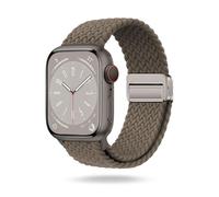 ONEFLOW Casual Loop compatibile con Apple Watch SE 3 (44 mm), cinturino intrecciato elastico, in tessuto, per iWatch da donna, uomo, in nylon, chiusura magnetica, tortora