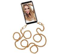 ONEFLOW Catena per cellulare rimovibile compatibile con Xiaomi Mi 11 Lite/11 Lite 5G - Custodia con nastro, Custodia con catena in metallo per tracolla, maglie oro