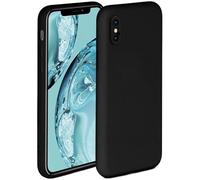ONEFLOW - Cover morbida, compatibile con iPhone X / iPhone XS, in silicone, con bordo rialzato per la protezione dello schermo, a doppio strato, colore: nero opaco
