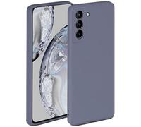 Oneflow Cover morbida, compatibile con Samsung Galaxy S21 Plus, in silicone, con bordo rialzato per la protezione dello schermo, a doppio strato, di colore grigio opaco
