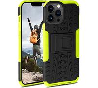 ONEFLOW Custodia blindata compatibile con Apple iPhone 13 Pro Max, custodia antiurto per attività all’aperto, custodia con protezione fotocamera e schermo, Lime - Verde