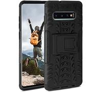OneFlow Custodia Blindata Compatibile con Samsung Galaxy S10 Plus, Custodia Antiurto per attività all’Aperto, Custodia con Protezione Fotocamera e Schermo, Obsidian - Nero