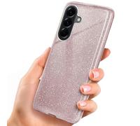 ONEFLOW Custodia con glitter per Samsung Galaxy A56 5G con protezione per fotocamera, elegante custodia glitterata, sottile in TPU per donna, compatibile con Qi, rosa