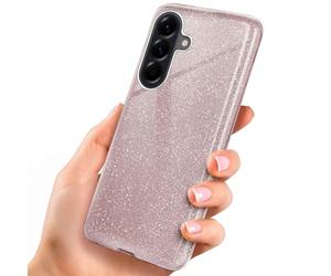 ONEFLOW Custodia con glitter per Samsung Galaxy A56 5G con protezione per fotocamera, elegante custodia glitterata, sottile in TPU per donna, compatibile con Qi, rosa