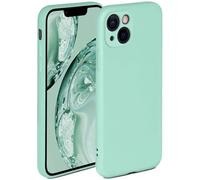 ONEFLOW Custodia morbida compatibile con Apple iPhone 13 mini, custodia in silicone con bordo rialzato per la protezione dello schermo, custodia morbida per telefono, Turchese opaco