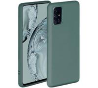 ONEFLOW Custodia morbida compatibile con Samsung Galaxy A51, custodia in silicone con bordo rialzato per la protezione dello schermo, custodia morbida per telefono, Petrol-Verde opaco