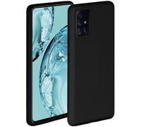 OneFlow Custodia morbida compatibile con Samsung Galaxy A51, custodia in silicone con bordo rialzato per la protezione dello schermo, custodia morbida per telefono, Onyx-Nero opaco