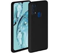 ONEFLOW Custodia morbida compatibile con Samsung Galaxy M31, custodia in silicone con bordo rialzato per la protezione dello schermo, custodia morbida per telefono, Onyx-Nero opaco