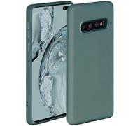 OneFlow Custodia morbida compatibile con Samsung Galaxy S10 Plus, custodia in silicone con bordo rialzato per la protezione dello schermo, custodia morbida per telefono, Petrol-Verde opaco
