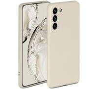 ONEFLOW Custodia morbida per Samsung Galaxy S22 in silicone con protezione rialzata per schermo, protezione posteriore, cover morbida per cellulare, colore: crema