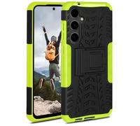 ONEFLOW Custodia protettiva compatibile con Samsung Galaxy S23 FE - Custodia antiurto per esterni, con supporto, protezione per fotocamera e schermo, colore: verde lime