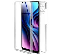 ONEFLOW Custodia touch per Samsung Galaxy A12 antiurto su entrambi i lati, cover anteriore e posteriore, protezione completa a 360 gradi, trasparente, con pellicola protettiva per schermo, trasparente