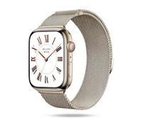 ONEFLOW Milano Mesh compatibile con Apple Watch 11 (46 mm), cinturino in metallo elegante Milanese Loop in acciaio inox, magnetico, iWatch cinturini in metallo da donna, Verona Oro