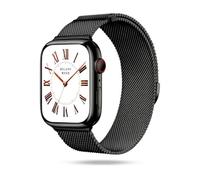 ONEFLOW Milano Mesh compatibile con Apple Watch 7 (45 mm), cinturino in metallo elegante Milanese Loop in acciaio inox, magnetico, iWatch cinturini in metallo da donna, Milano nero