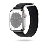 ONEFLOW Nomad Strap Compatibile con Apple Watch SE 3 (44 mm) Cinturino Esterno in Tessuto Nylon Cinturino Sportivo con Cinturino iWatch Bracciali Donna Uomo Sport Midnight Shadow
