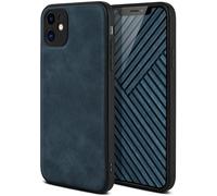 ONEFLOW Pali Case compatibile con Apple iPhone 11, con protezione per fotocamera, custodia in pelle vegana, cover posteriore flessibile, ultra sottile, blu notte