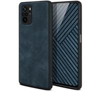 ONEFLOW Pali Case compatibile con Xiaomi Redmi Note 10/Note 10S Custodia con protezione per fotocamera, in pelle vegana, cover posteriore di alta qualità, flessibile, ultra sottile - blu notte