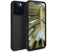 ONEFLOW Sama Sama Case Compatibile con Apple iPhone 13 Pro - Custodia sostenibile in fibra vegetale, custodia biodegradabile senza plastica, vegana ed ecologica - Nero