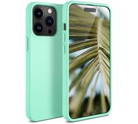 ONEFLOW Sama Sama Case Compatibile con Apple iPhone 15 Pro Max - Custodia sostenibile in fibra vegetale, custodia biodegradabile senza plastica, vegana ed ecologica, turchese