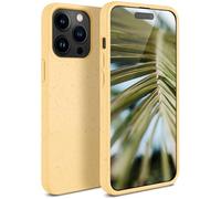 ONEFLOW Sama Sama Case Compatibile con Apple iPhone 15 Pro Max - Custodia sostenibile in fibra vegetale, custodia biodegradabile senza plastica, vegana ed ecologica - Giallo