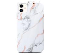ONEFLOW Sense Case Custodia compatibile con Apple iPhone 11, effetto marmo, protezione schermo e fotocamera, in silicone con lustrini, Dedication