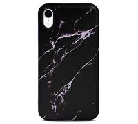 ONEFLOW Sense Case Custodia compatibile con Apple iPhone XR, effetto marmo, protezione schermo e fotocamera, in silicone con lustrini, Temper