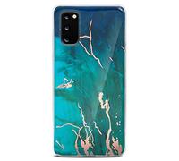 ONEFLOW Sense Case Custodia compatibile con Samsung Galaxy S20 / S20 5G, effetto marmo, protezione schermo e fotocamera, in silicone con lustrini, Excitement
